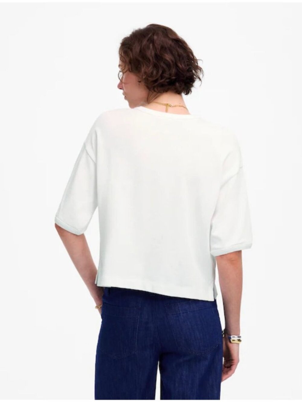 NWT Madewell Relaxed Boxy Tee in White - Size: Small - Picture 9 of 12